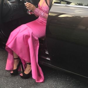 Black Open Toed Platform heels